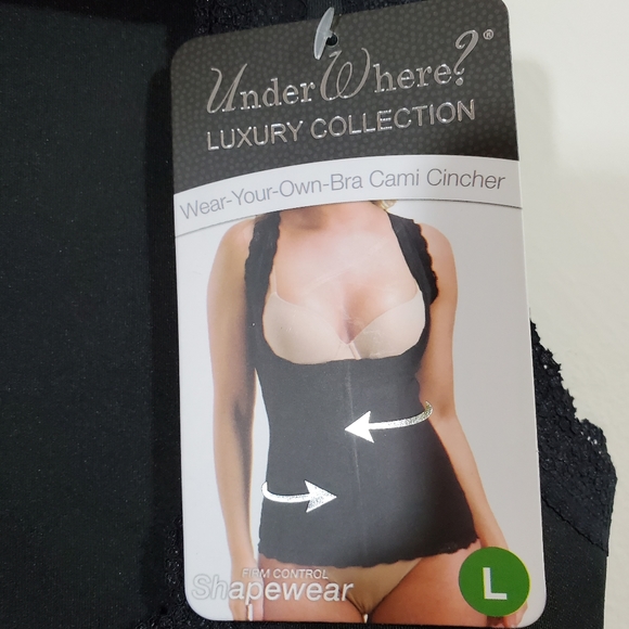 Under Where Wear Your Own Bra Cami Cincher Sz L - Picture 2 of 6